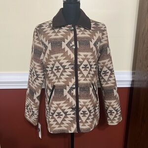 CRIPPLE CREEK WOMEN'S SOUTHWESTERN PRINT CONCHO JACKET